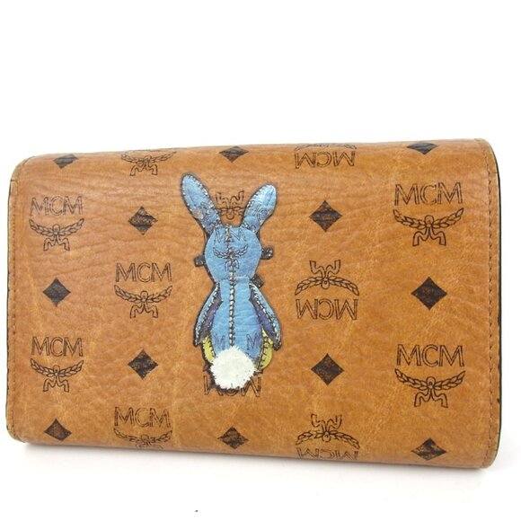 Authentic MCM Rabbit Tri-fold wallet leather [Used] - Picture 2 of 12